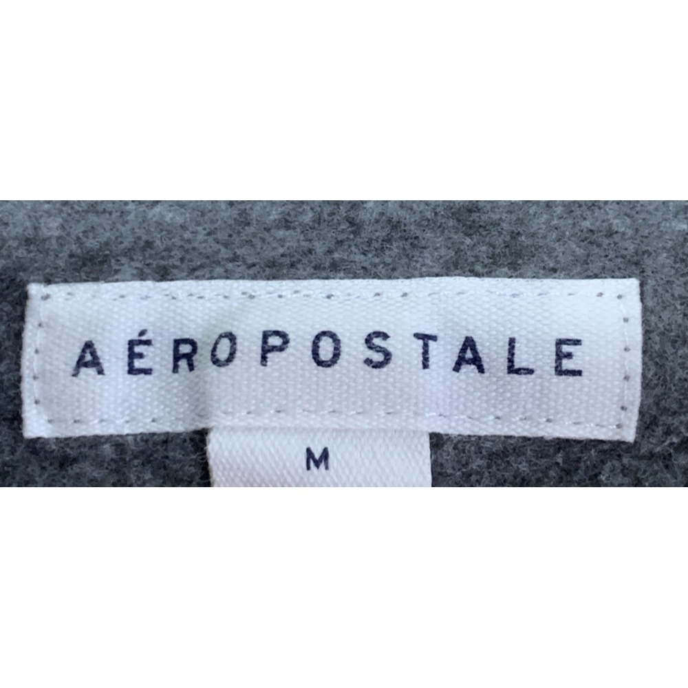 Aeropostale Hoodie Womens Size Medium Gray Full Zip Aero Nyc Logo Fleece Y2K - Picture 6 of 8
